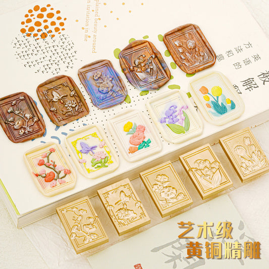 Embossed flower Seal DIY Decorative Stamps