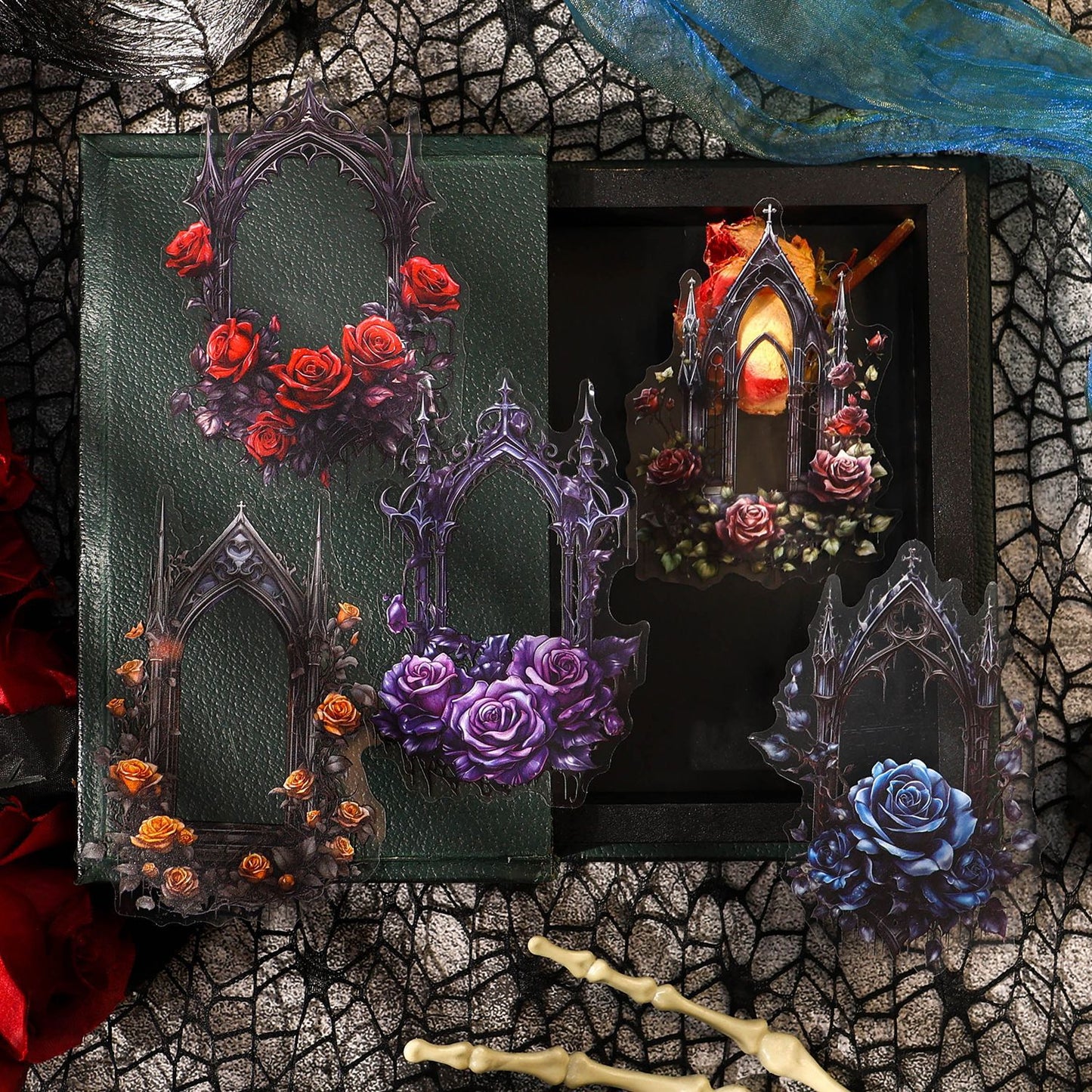 Journal sticker packs (gothic flowers)