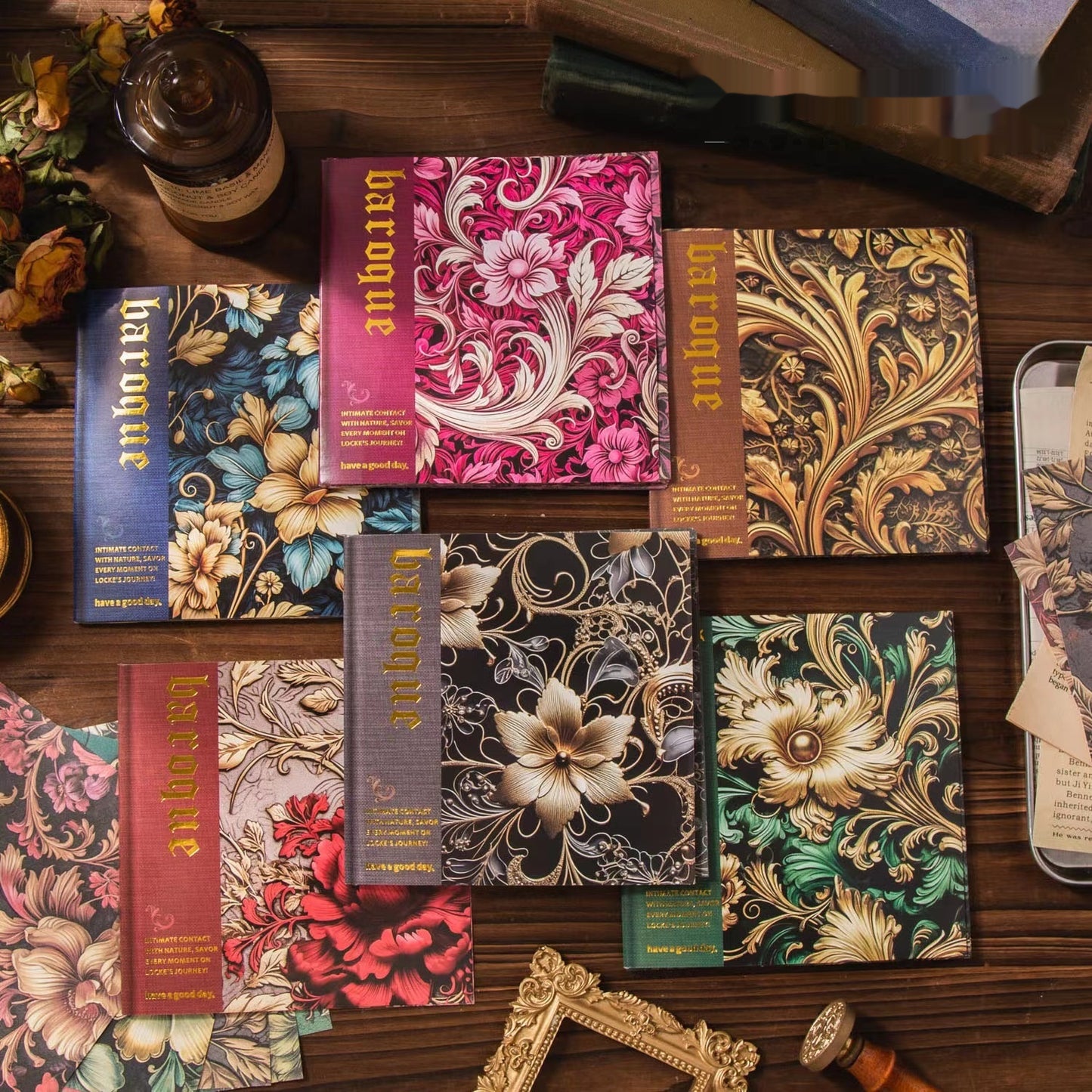 Journal paper packs (baroque texture)