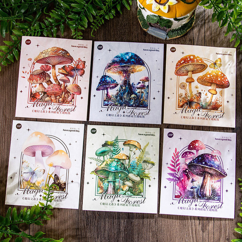 Journal PET stickers (mushroom theme)