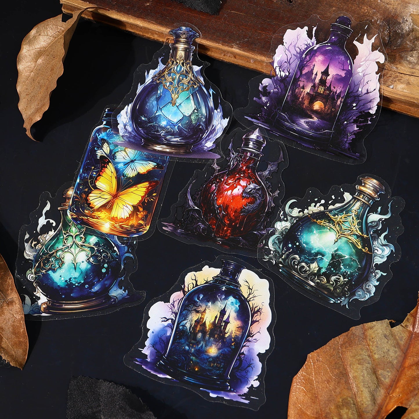 Journal sticker packs (Fantasy in a bottle series)