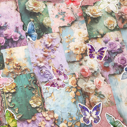 Journal paper packs (flower and butterfly)