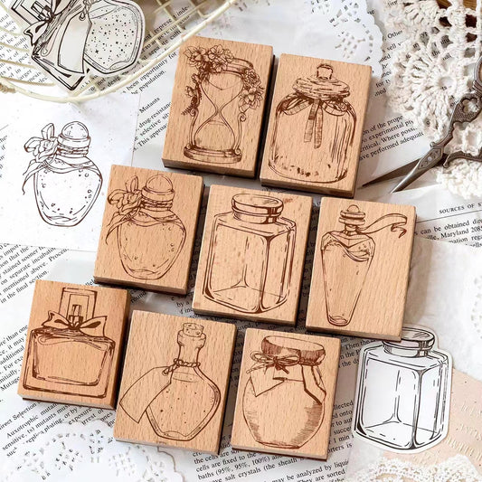 Wooden stamp （bottle pattern）