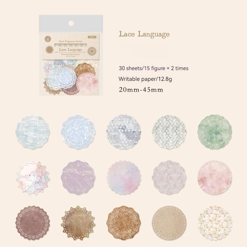 Retro Hollow Lace Journal Decoration Base Papers