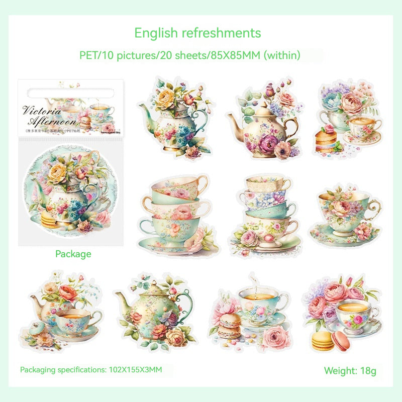 Journal Sticker Pack (tea set）