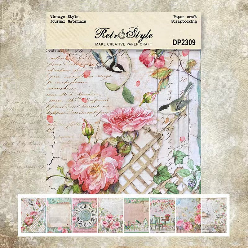 A5 scrapbook journal background papers