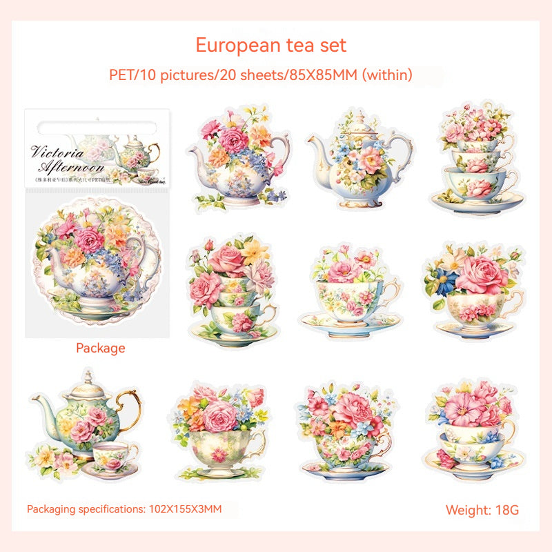 Journal Sticker Pack (tea set）