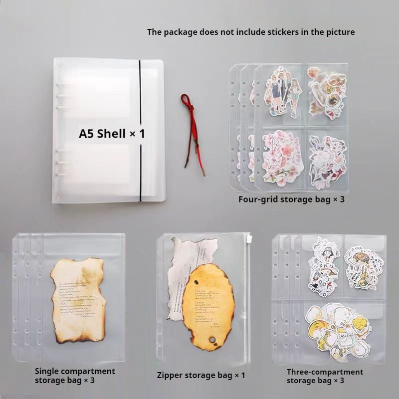 A5 Journal Sticker Loose-leaf Storage Book