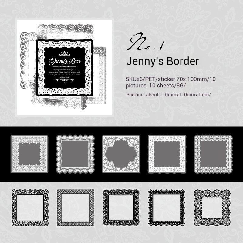 Journal Sticker Pack (PET Jenny's Lace）