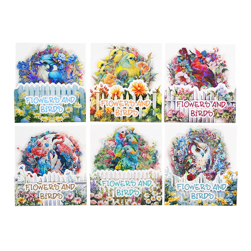 Journal sticker packs (Birds in flowers)