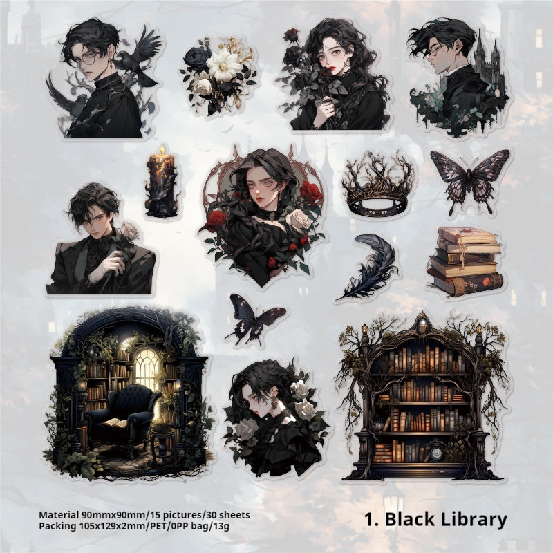 Journal sticker packs (Dark Academy Series)