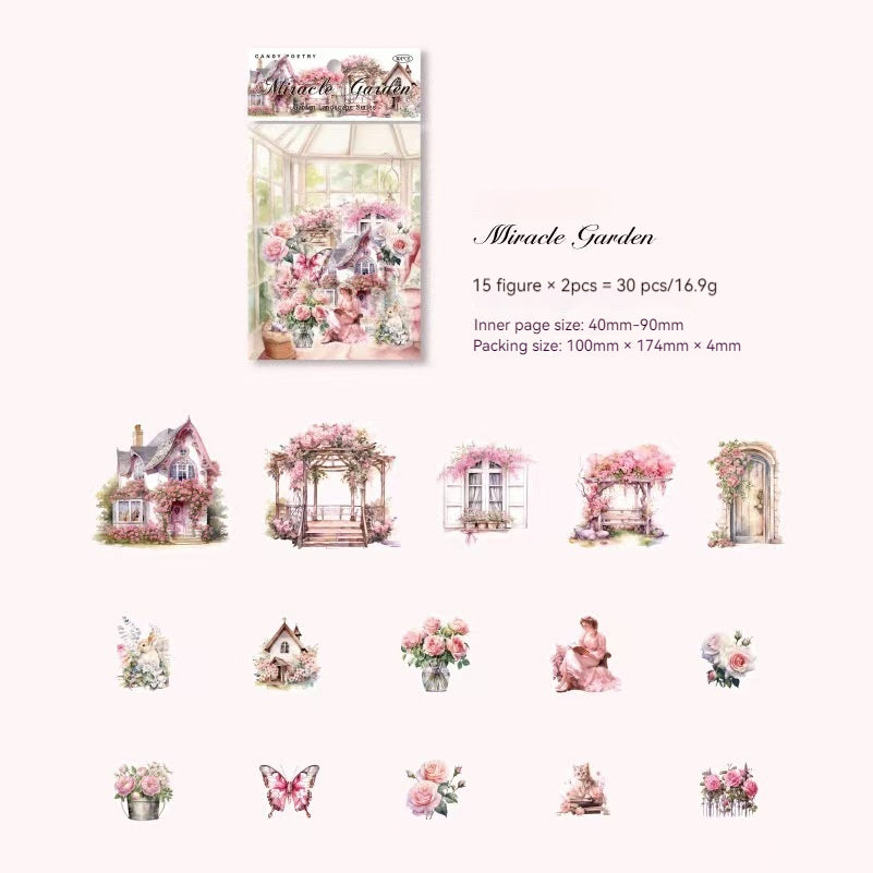 Journal Sticker Packs (garden view）