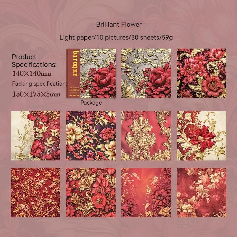 Journal paper packs (baroque texture)