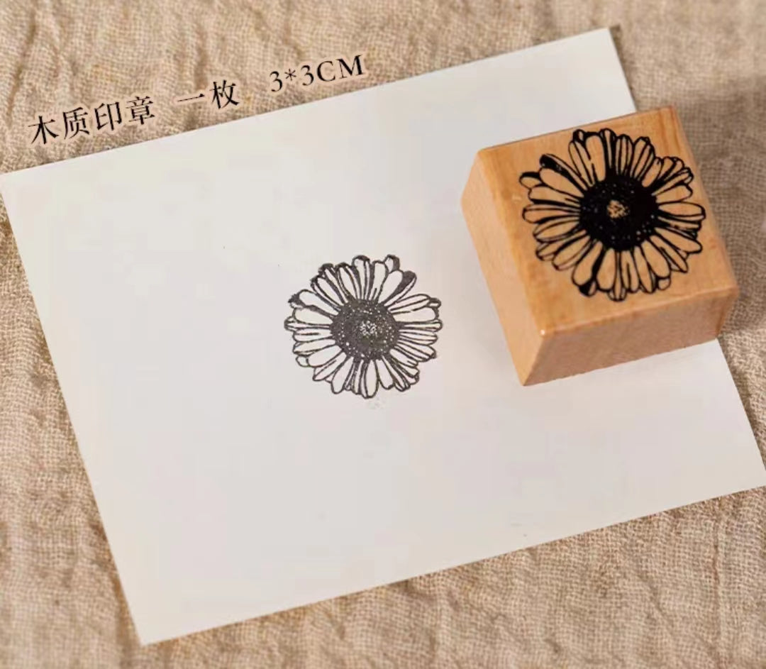 wooden seal （flower）