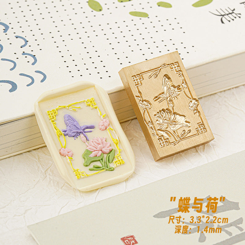 Embossed flower Seal DIY Decorative Stamps