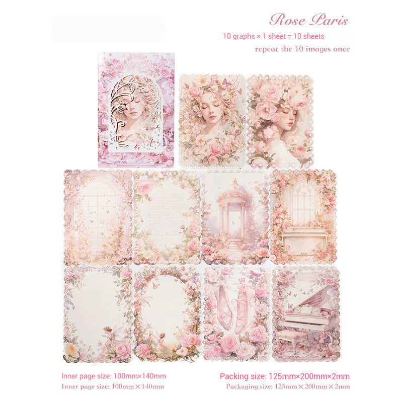 Journal Paper Pack (French Romance Series--Hollow Lace Paper）