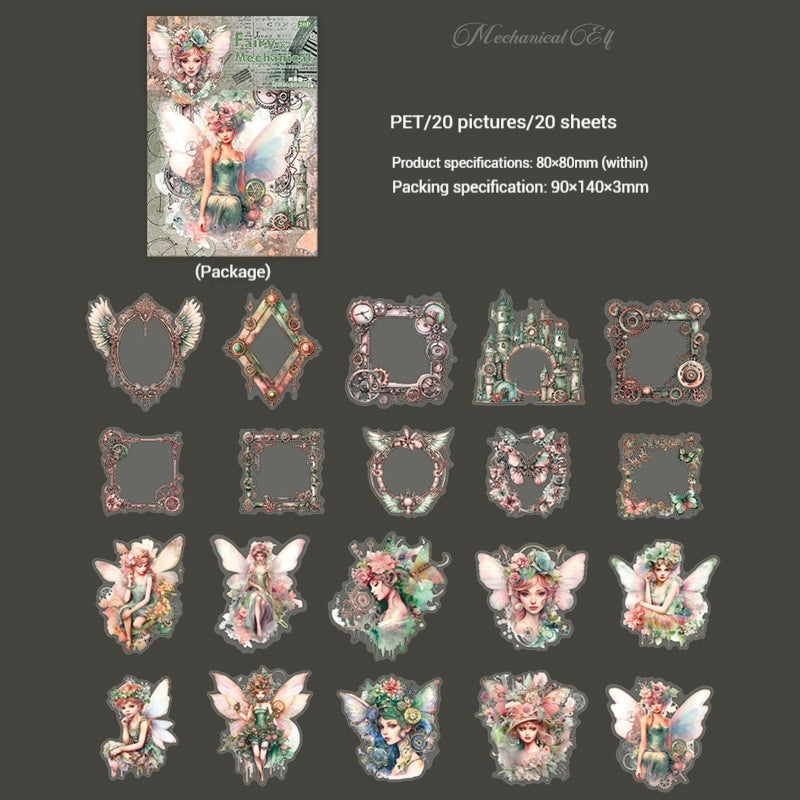 Journal Sticker Pack (Mechanical Elf Series Theme )