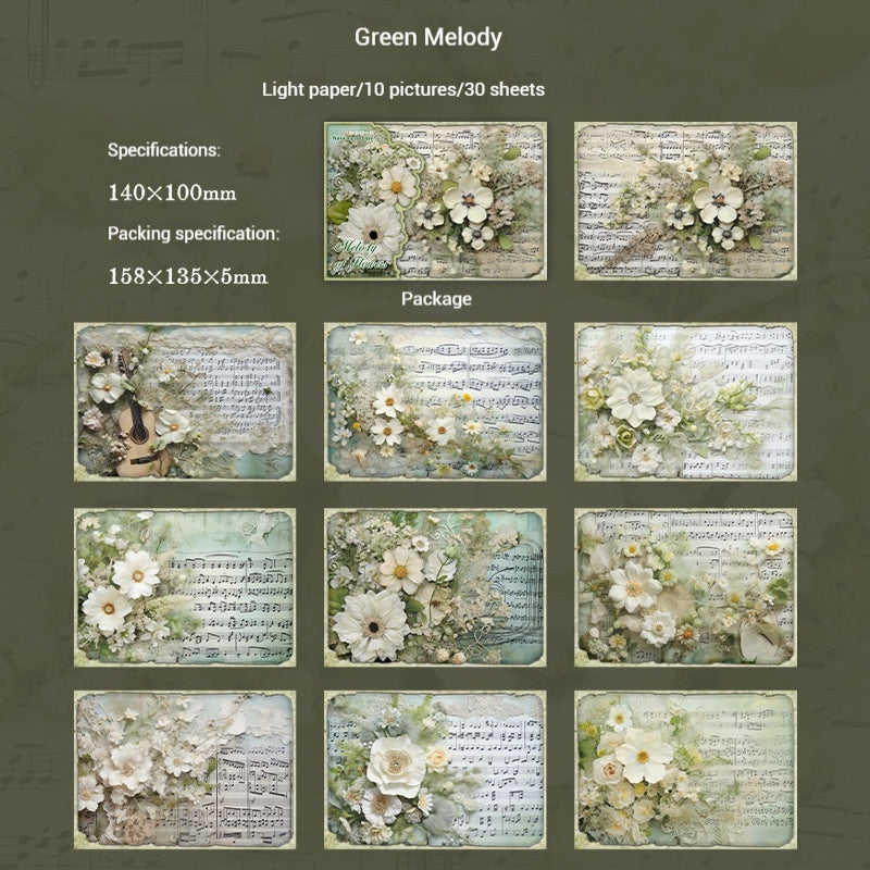 Journal Paper Pack (Flower Melody Theme）