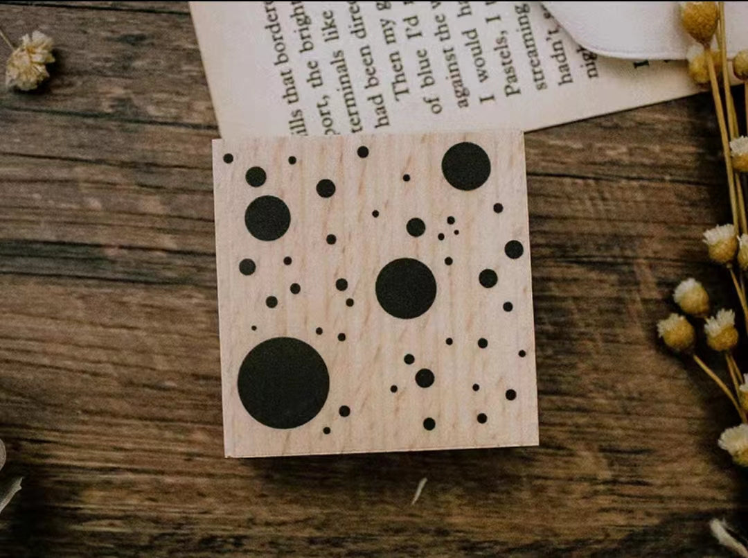 Spotted polka dot wooden seal