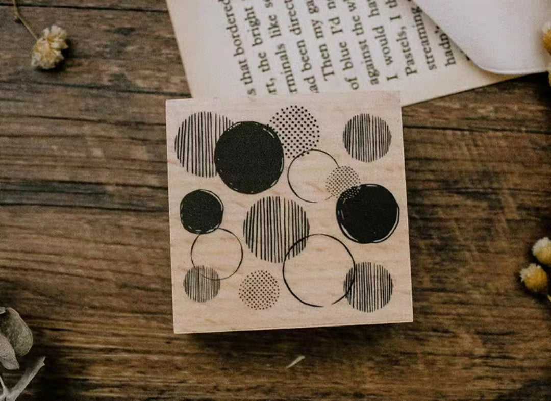 Spotted polka dot wooden seal