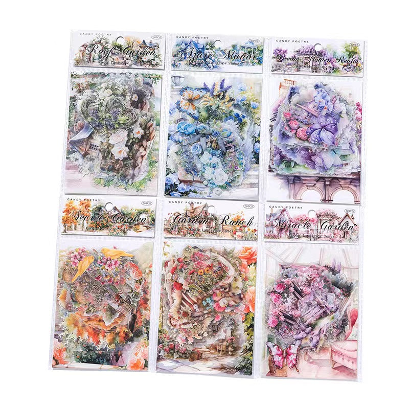 Journal Sticker Packs (garden view）