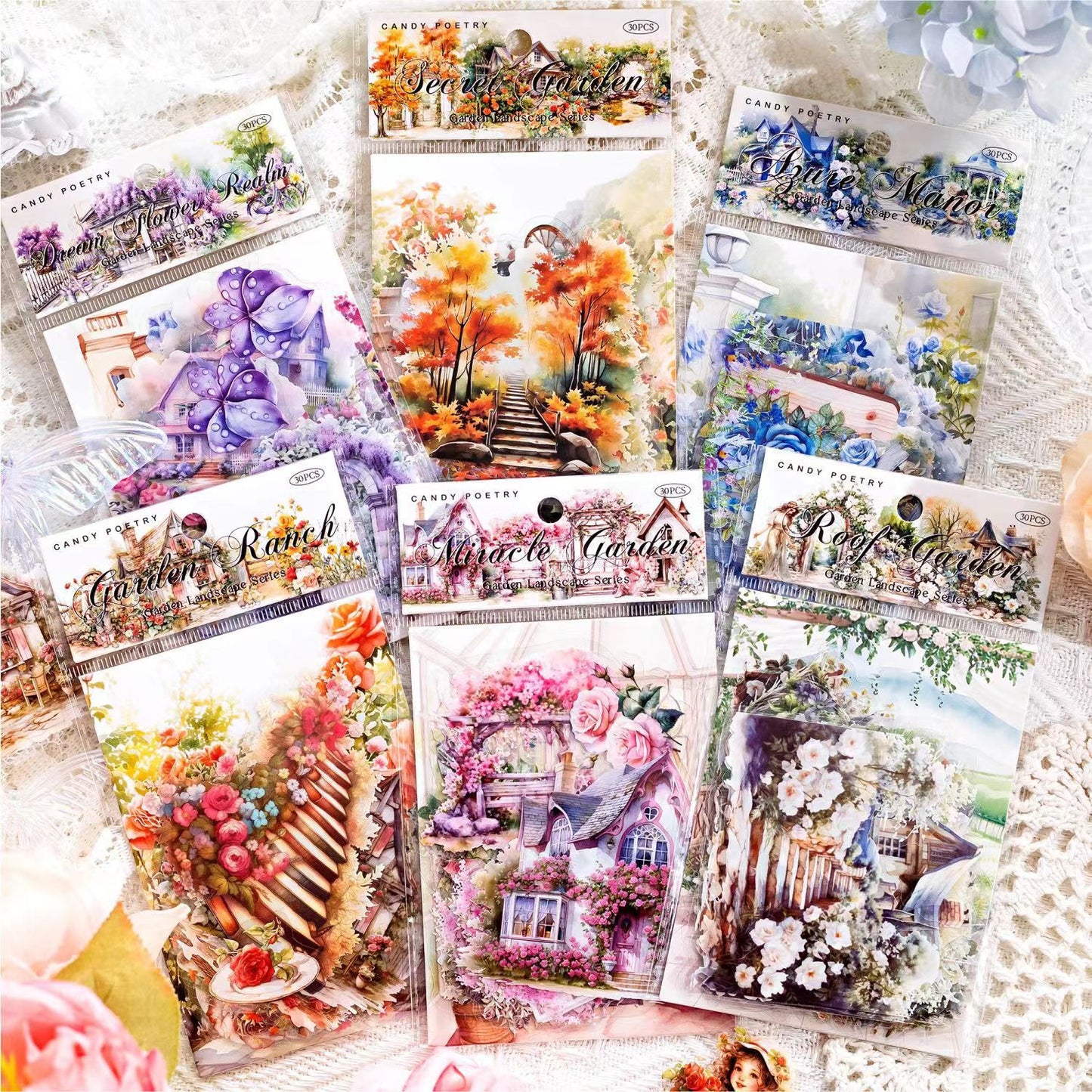 Journal Sticker Packs (garden view）