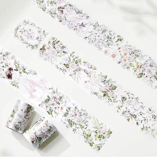 Journal Tape (flowers and girl) 5 meters/roll