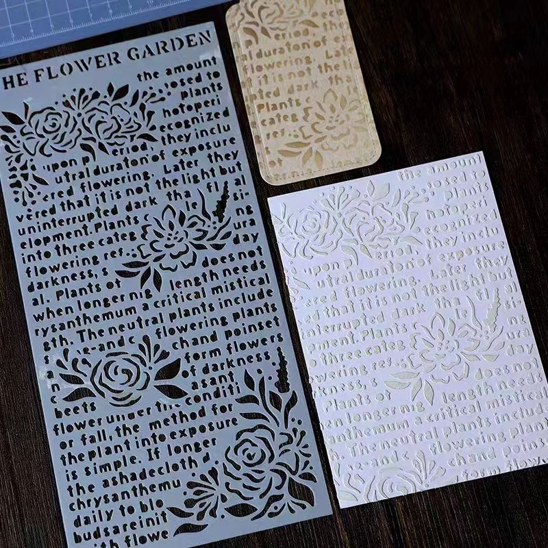 Scrapbook plastic stencils