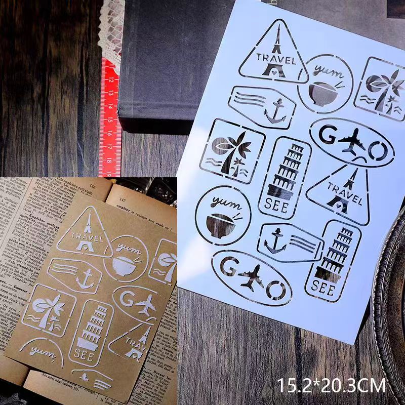 Scrapbook plastic stencils