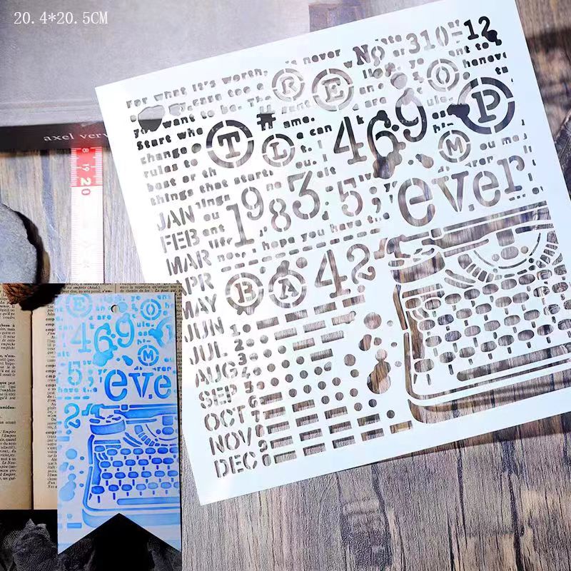 Scrapbook plastic stencils