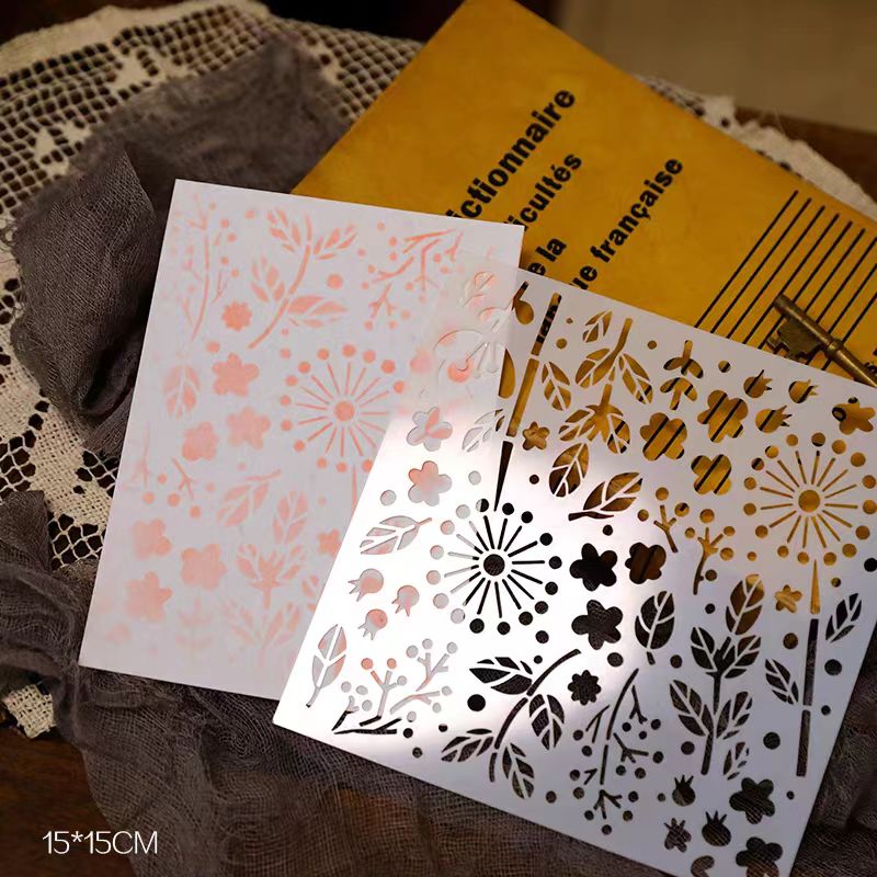 Scrapbook plastic stencils