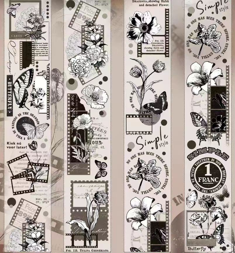 Journal Tape (butterfly and flower) 5 meters/roll