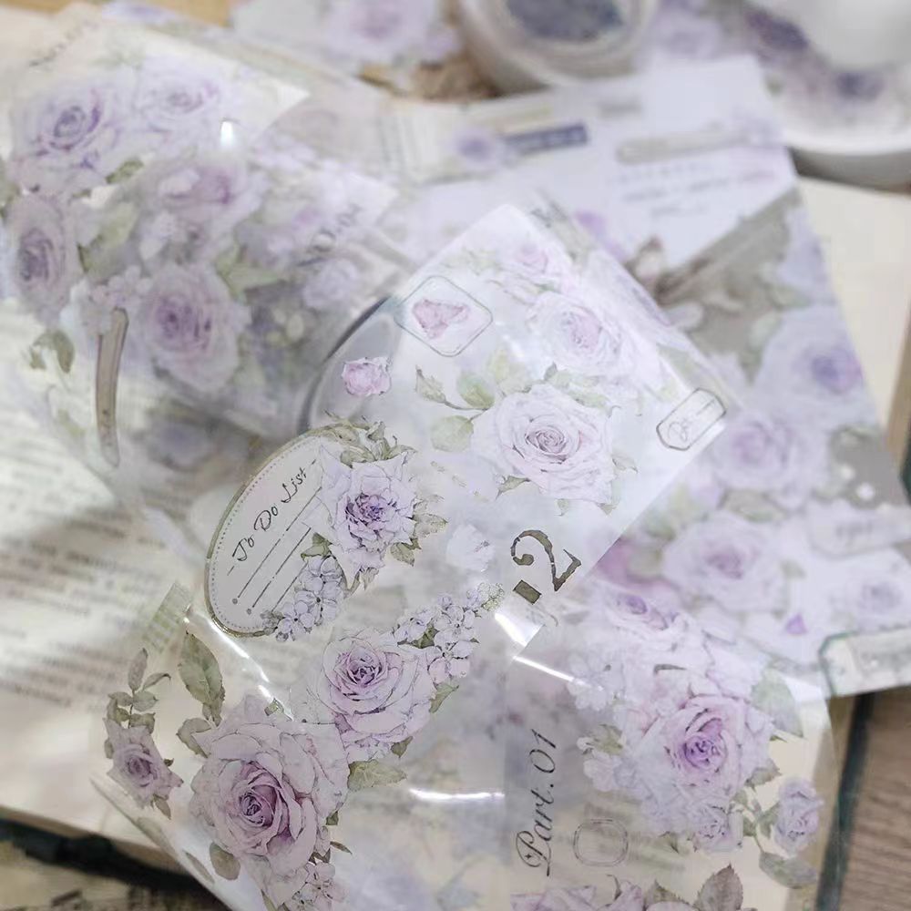 Journal Flower Tape  (purple haze) 6 meters/Roll