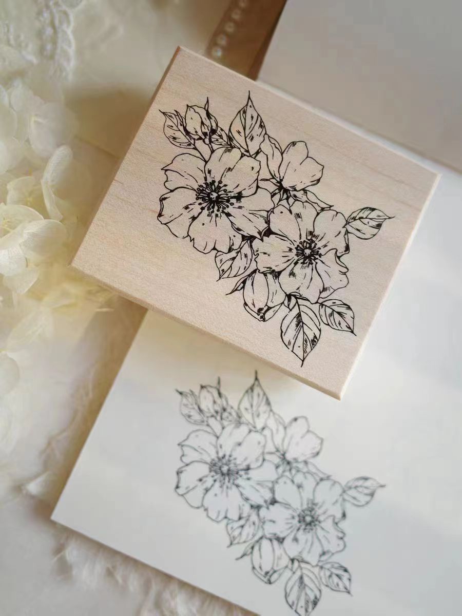 Wooden stamp (big flower)