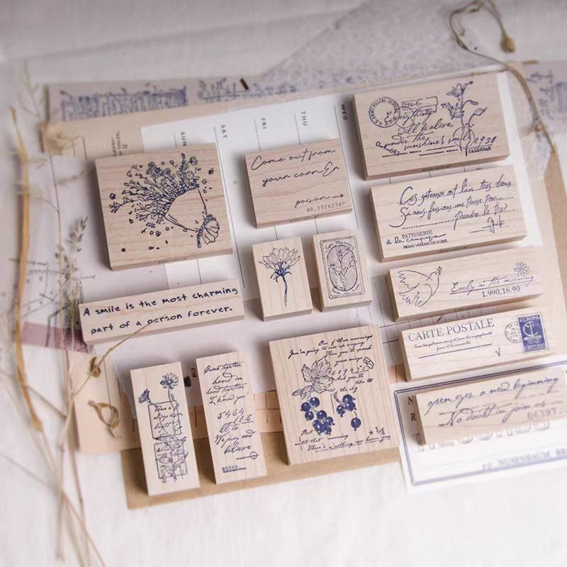 Journal wooden stamp