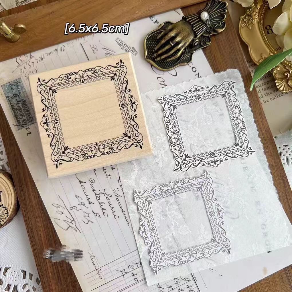 Journal wooden stamp (frame)