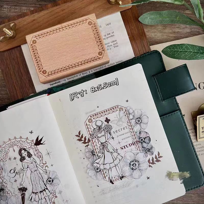 Journal wooden stamp (frame)