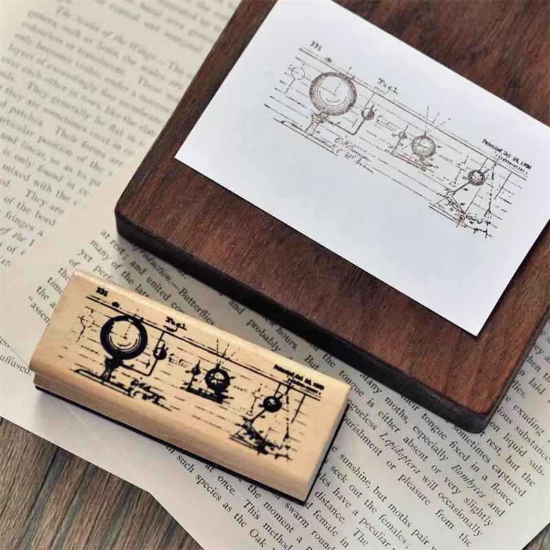 Journal wooden stamp (2.5*6.5cm)