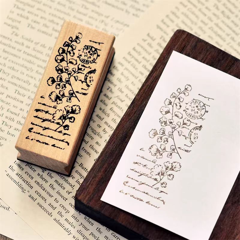 Journal wooden stamp (2.5*6.5cm)