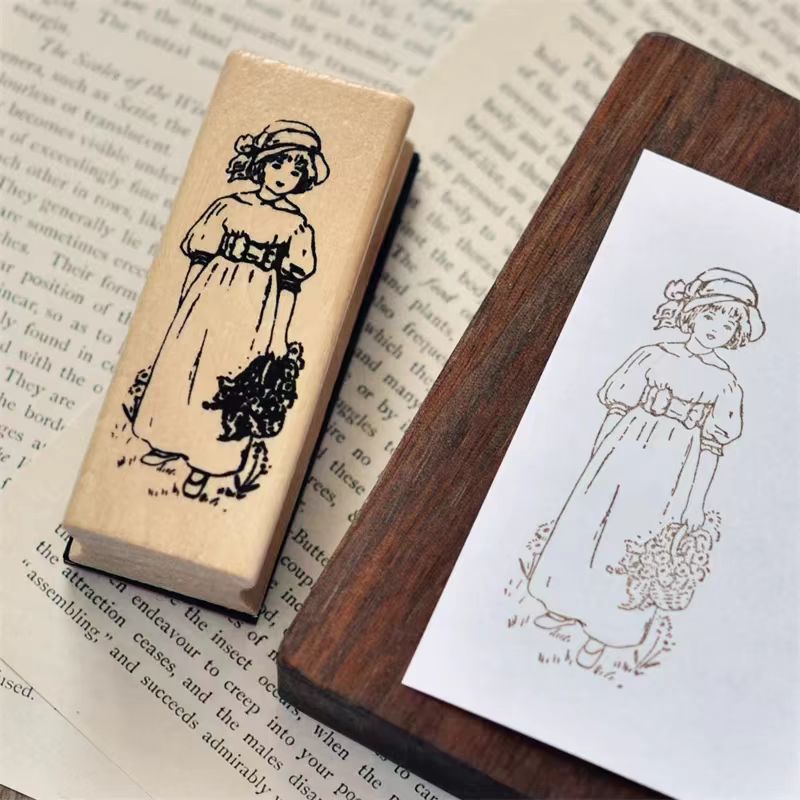 Journal wooden stamp (2.5*6.5cm)