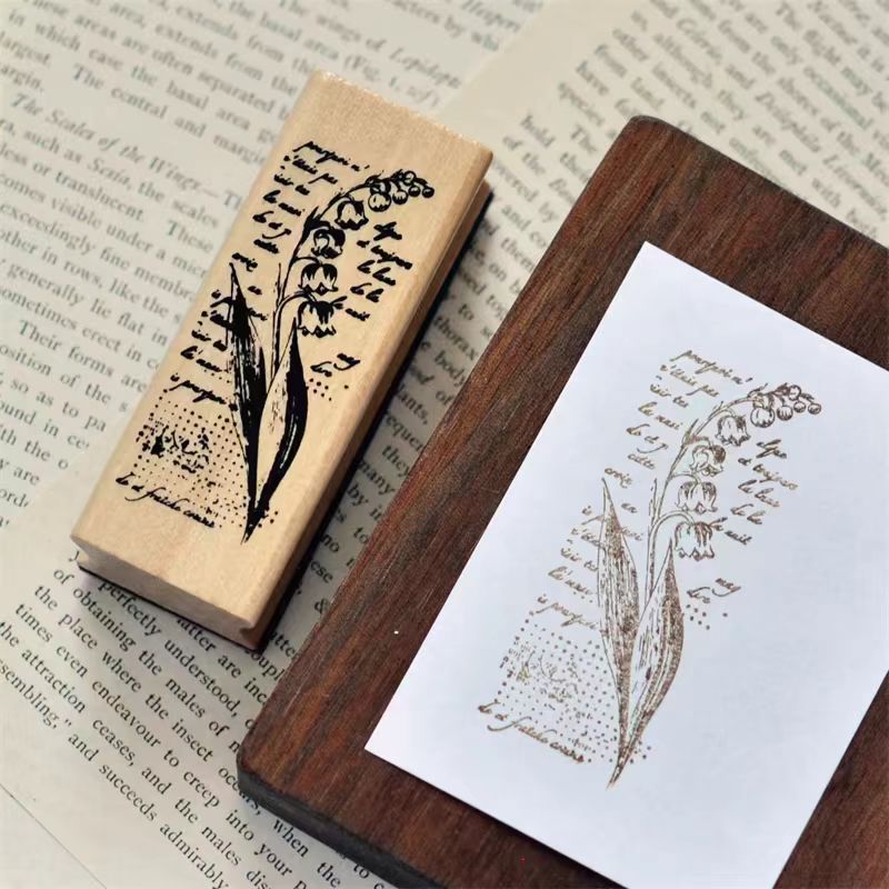 Journal wooden stamp (2.5*6.5cm)