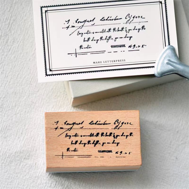 Journal wooden stamp