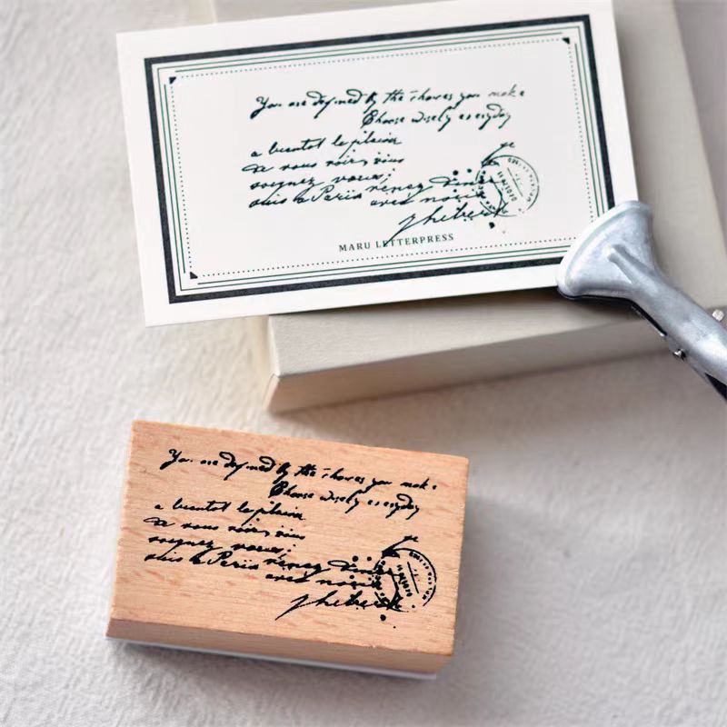 Journal wooden stamp