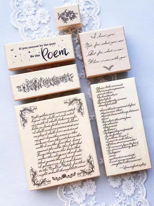 Journal wooden stamp