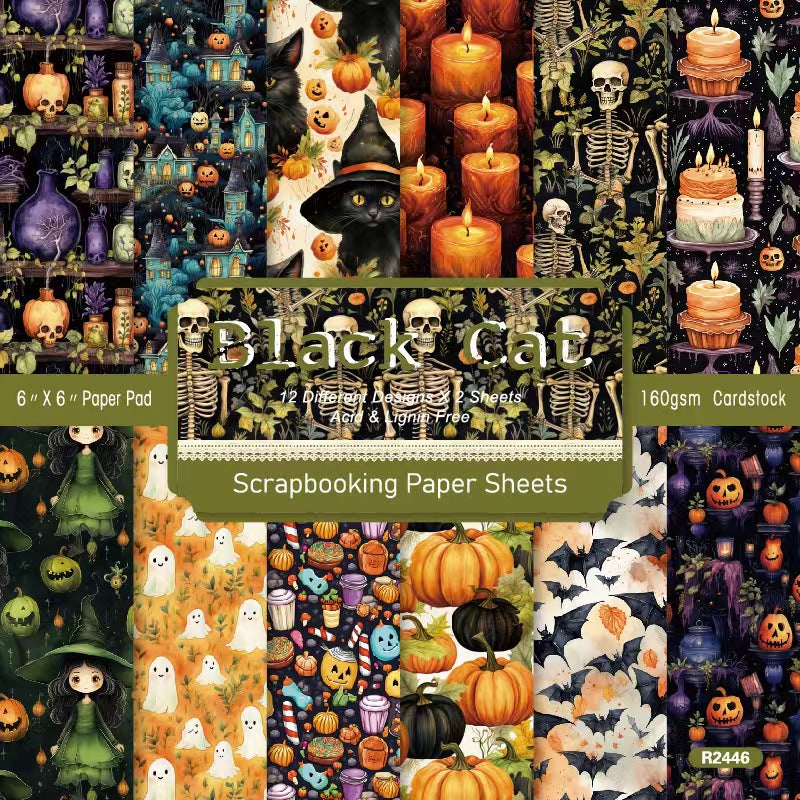 Autumn Halloween Dark Mystique journal supplies (paper packs)