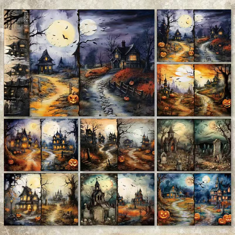 Autumn Halloween Dark Mystique journal supplies (paper packs)