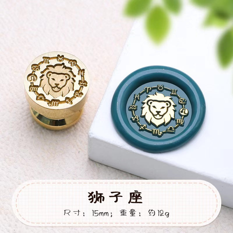 Wax seal Copper head seal (Diameter 15mm) 12 Constellations