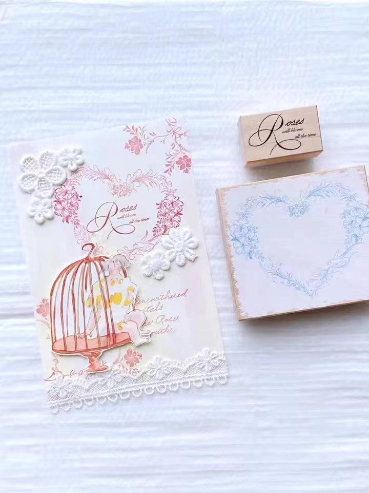 Wooden stamp (love) 70mm*77mm