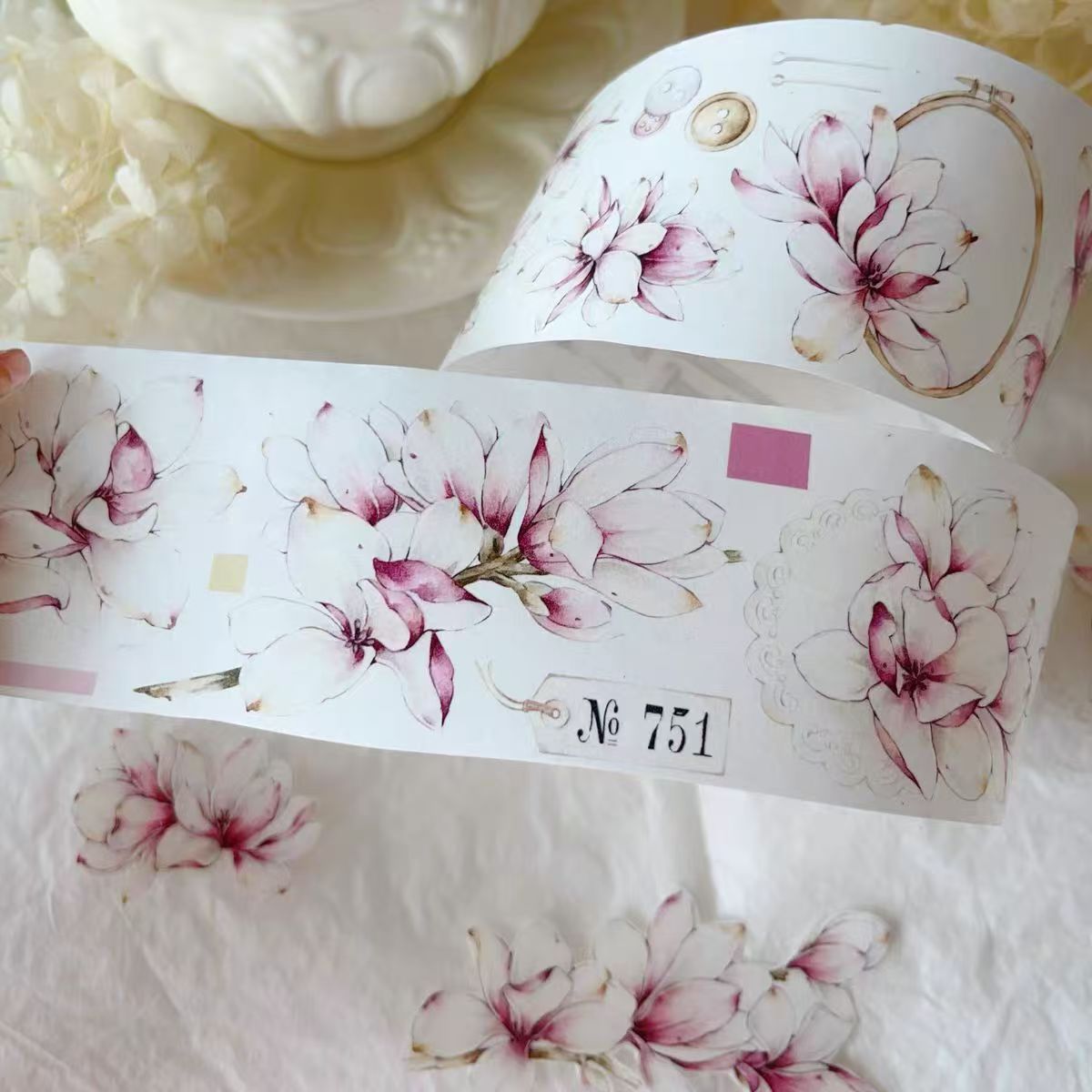 Journal tape (flower) 6 meters/roll