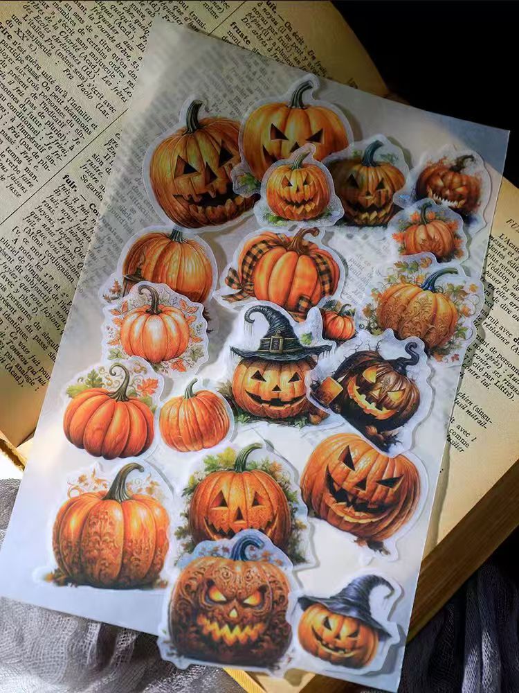 Autumn Halloween stickers (50 pcs)